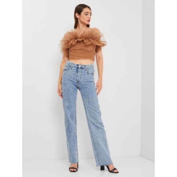 Zara tulle ruffle crop top - Picture 12 of 15